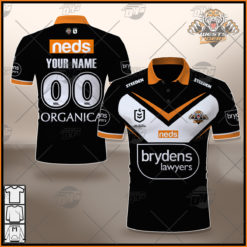 Personalise NRL Wests Tigers 2021 Home Jersey POLO