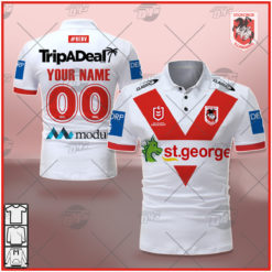 Personalise NRL St. George Illawarra Dragons 2021 Home Jersey POLO