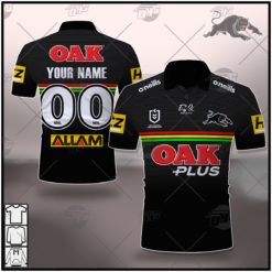 Personalise NRL Penrith Panthers 2021 Home Jersey POLO