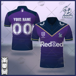 Personalise NRL Melbourne Storm 2021 Home Jersey POLO