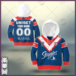 Personalise NRL Sydney Roosters 2021 Home Jersey for Kids