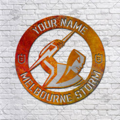 Custom made NRL MELBOURNE STORM Cut Metal Sign Fire Pattern Hot Newest Decoration product