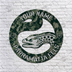 Custom made NRL Parramatta Eels Cut Metal Sign Camo Hot Newest Decoration product