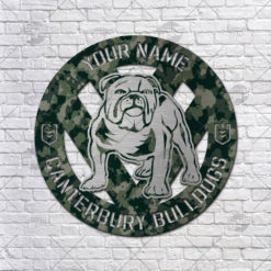 Custom made NRL Canterbury Bulldogs Cut Metal Sign Camo Hot Newest Decoration product