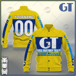 Personalize BMX GT USA Factory Team Vintage Retro Yellow 1985 Jacket