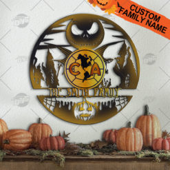 Personalized Jack Skellington Style Club America Metal Sign Wall Art House Decoration