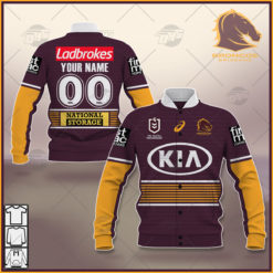Personalise NRL Brisbane Broncos 2021 Home Jersey Jacket