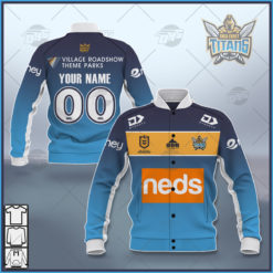 Personalise NRL Gold Coast Titans 2021 Home Jersey Jacket