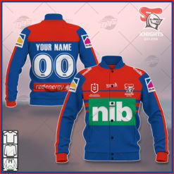 Personalise NRL Newcastle Knights 2021 Home Jersey Jacket