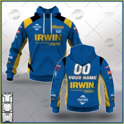 Personalise V8 Supercars Team 18 - IRWIN Racing Mark Winterbottom Jersey Style Hoodie