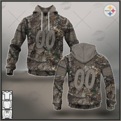 Personalized NFL Pittsburgh Steelers Camo Real Tree Jersey Clothes Hunting Gear