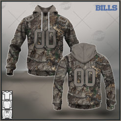 Personalized NFL Buffalo Bills Camo Real Tree Jersey Clothes Hunting Gear