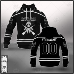 Personalized Iron Maiden A Matter of Life and Death Black Hockey Jersey Style Hoodie Long T Shirt