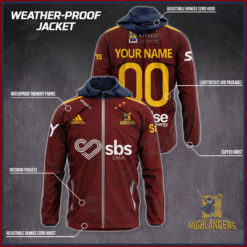 Personalised Super Rugby Otago Highlanders weather proof jacket rain proof jacket