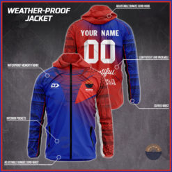 Personalised Super Rugby Moana weather proof jacket rain proof jacket