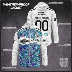 Personalised Super Rugby Chiefs 2022 weather proof jacket rain proof jacket