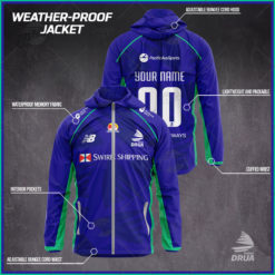 Personalised Super Rugby Fijian Drua weather proof jacket rain proof jacket